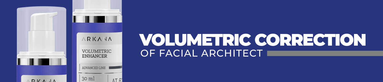 banner inicial de linea arkana Volumetric correction of facial architect